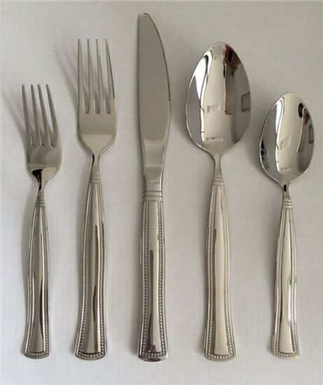 Outlet store  Luxury hotel restaurant new 5 pieces stainless steel cutlery set with box