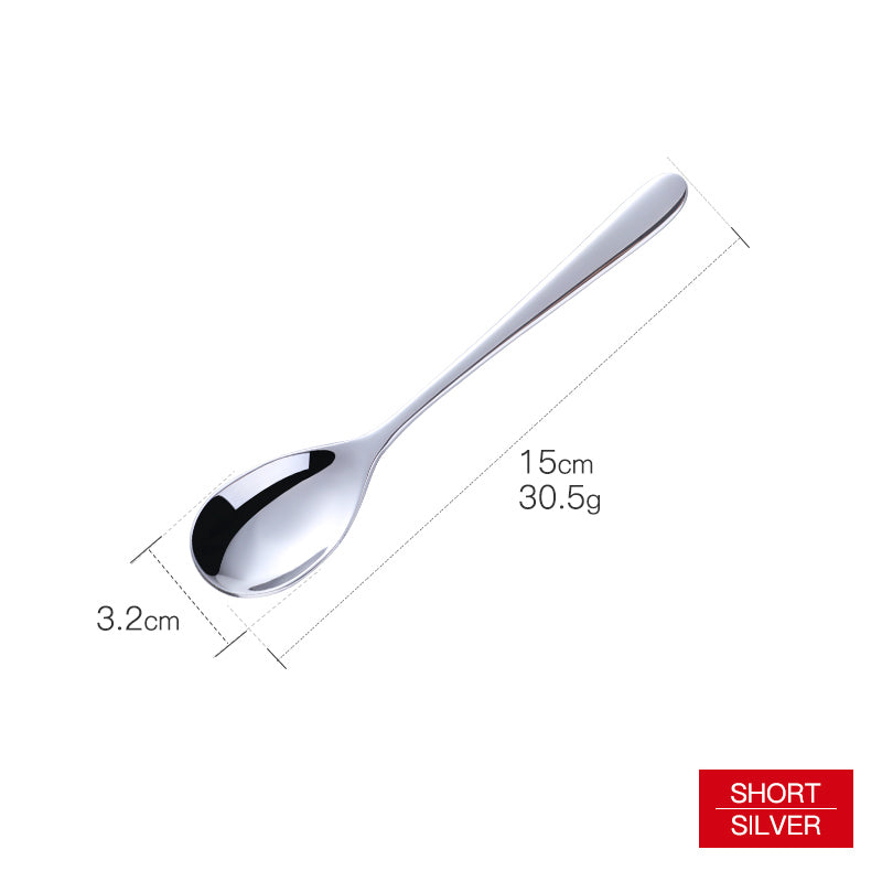 Wholesale Stainless Steel 304 Short Mini Ice Cream Spoon Coffee Tea Honey Spoon