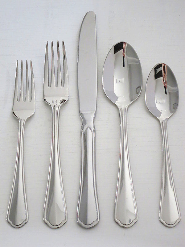Outlet store  Luxury hotel restaurant new 5 pieces stainless steel cutlery set with box