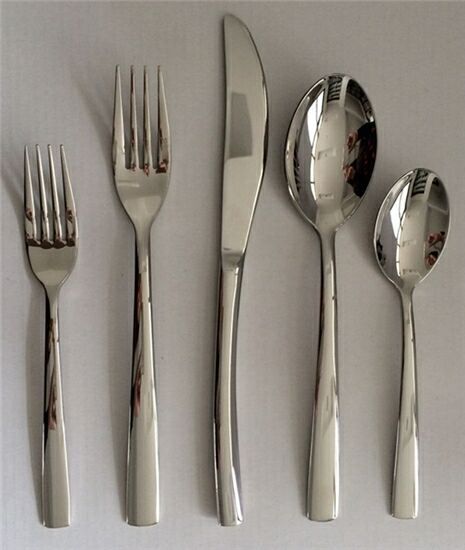 Outlet store  Luxury hotel restaurant new 5 pieces stainless steel cutlery set with box