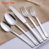 Outlet store  Luxury hotel restaurant new 5 pieces stainless steel cutlery set with box