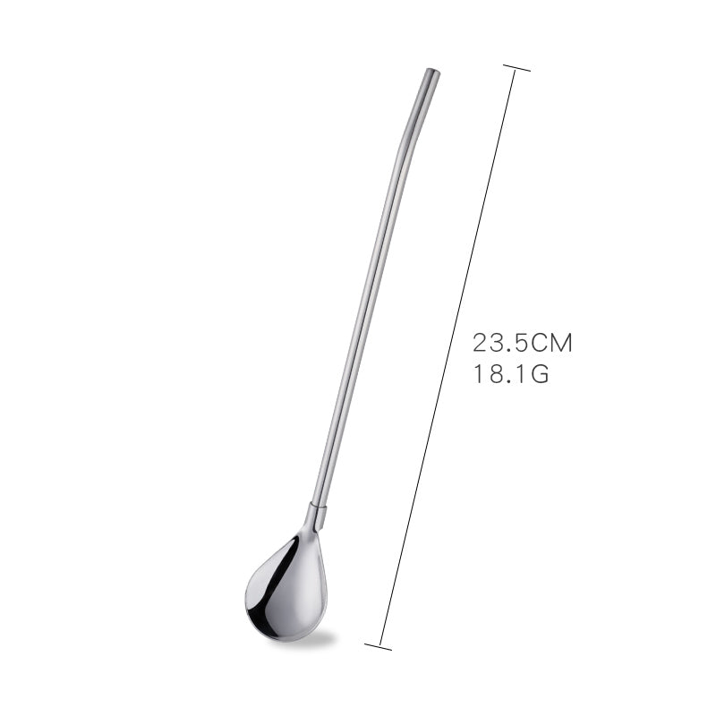 Food Grade Recyclable Stainless Steel 304 Yerba Mate Tea Bombilla Drinking Straw Spoon